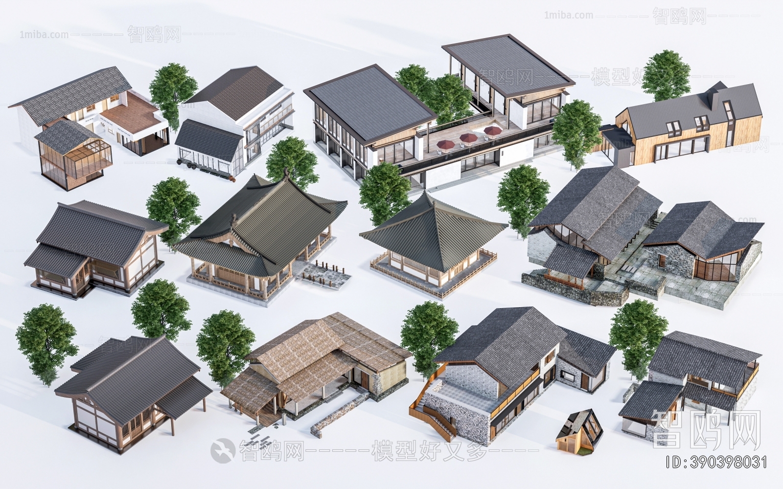 New Chinese Style Appearance Of Commercial Building