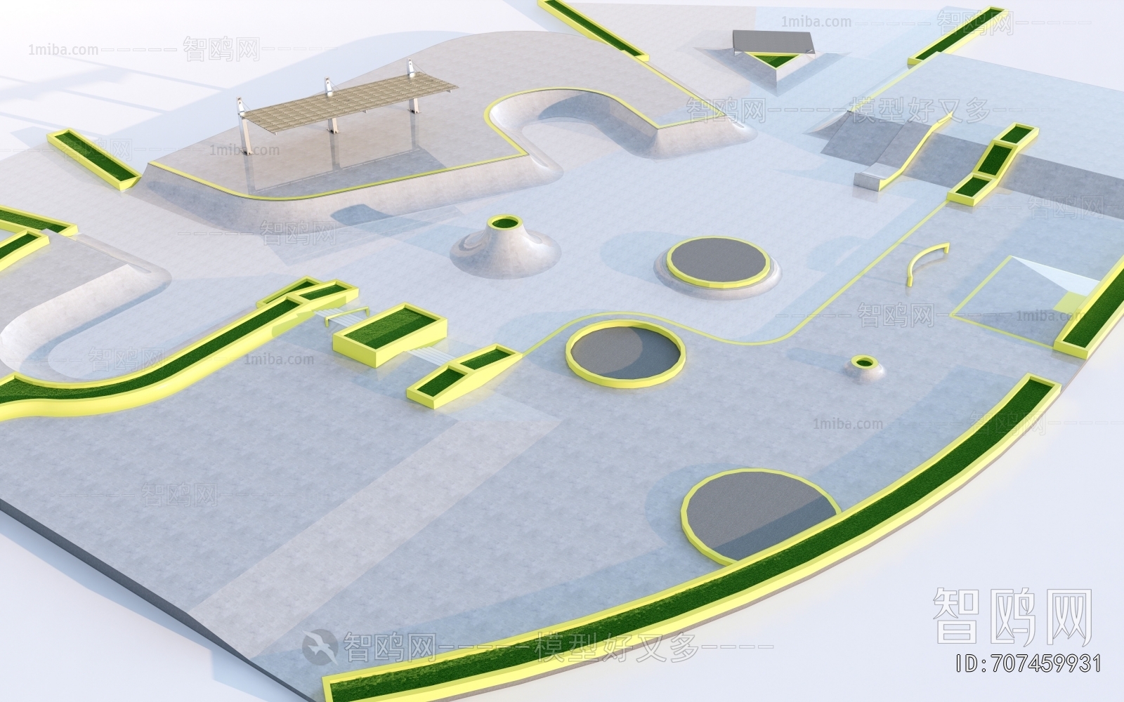 Modern Park Landscape