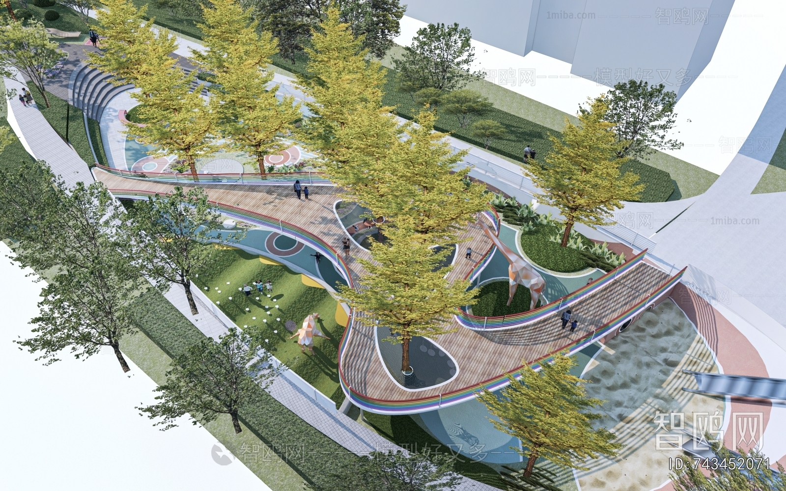 Modern Park Landscape