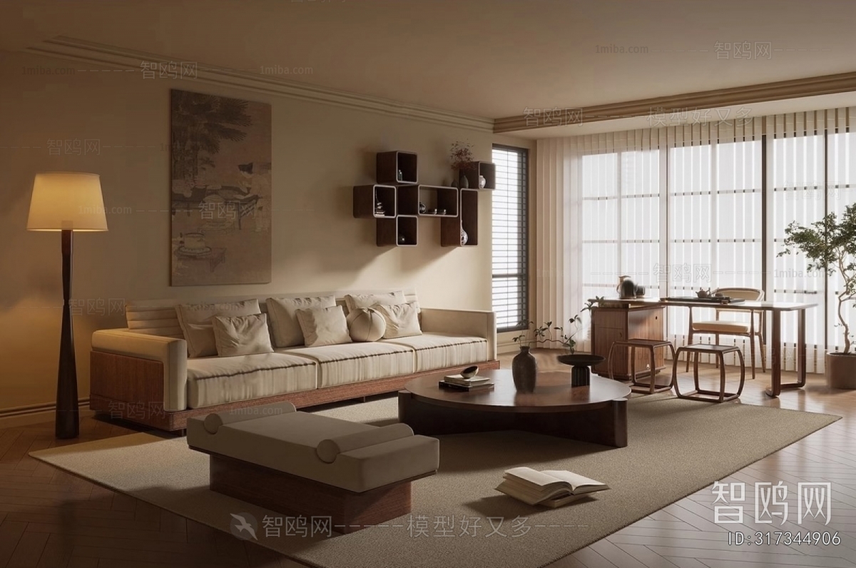 New Chinese Style A Living Room