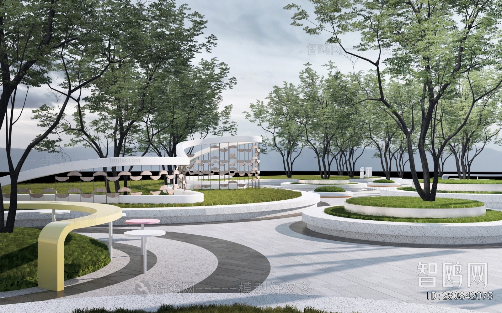 Modern Park Landscape