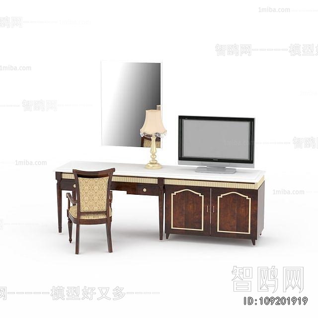 Chinese Style Office Desk And Chair