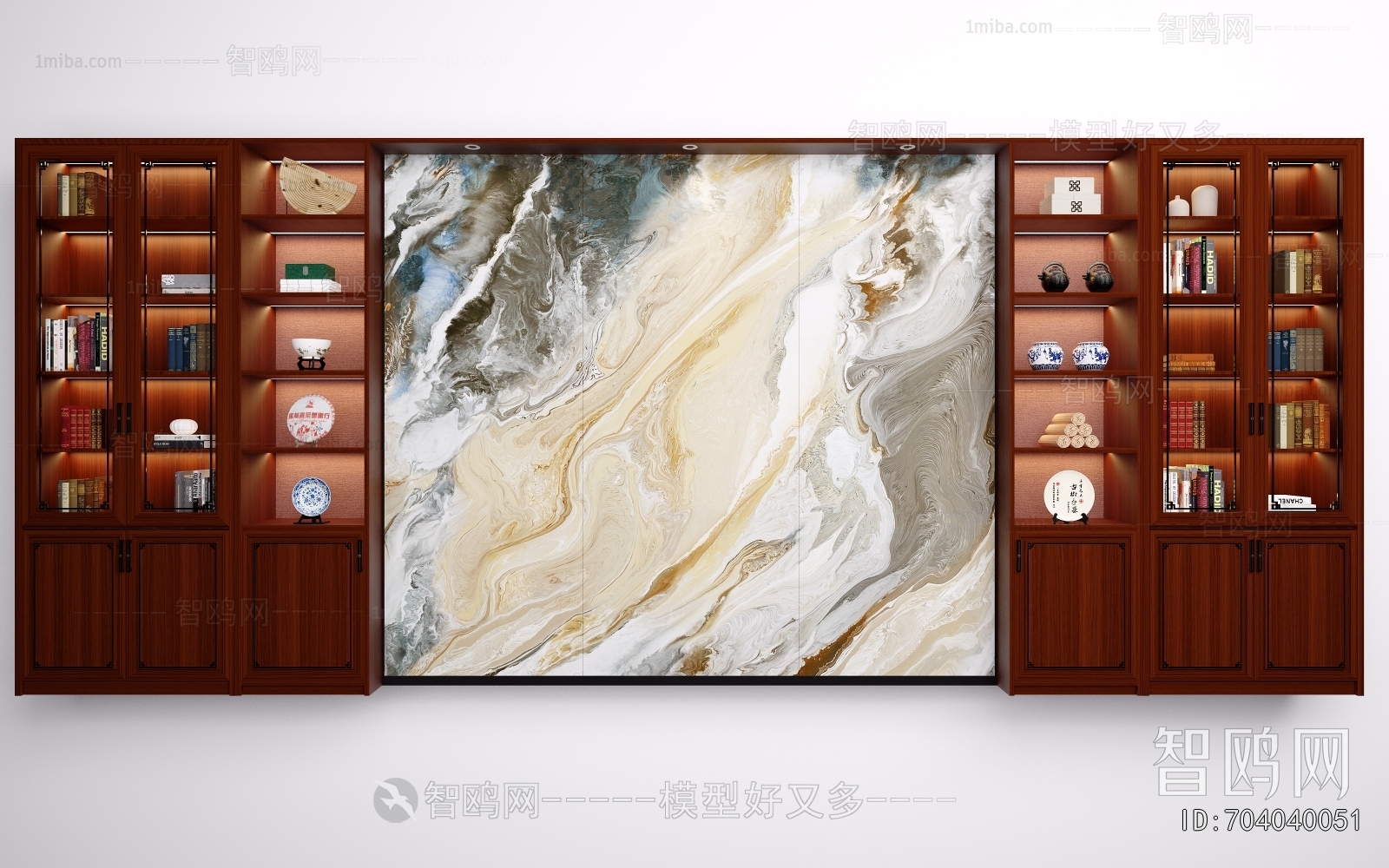 New Chinese Style TV Wall