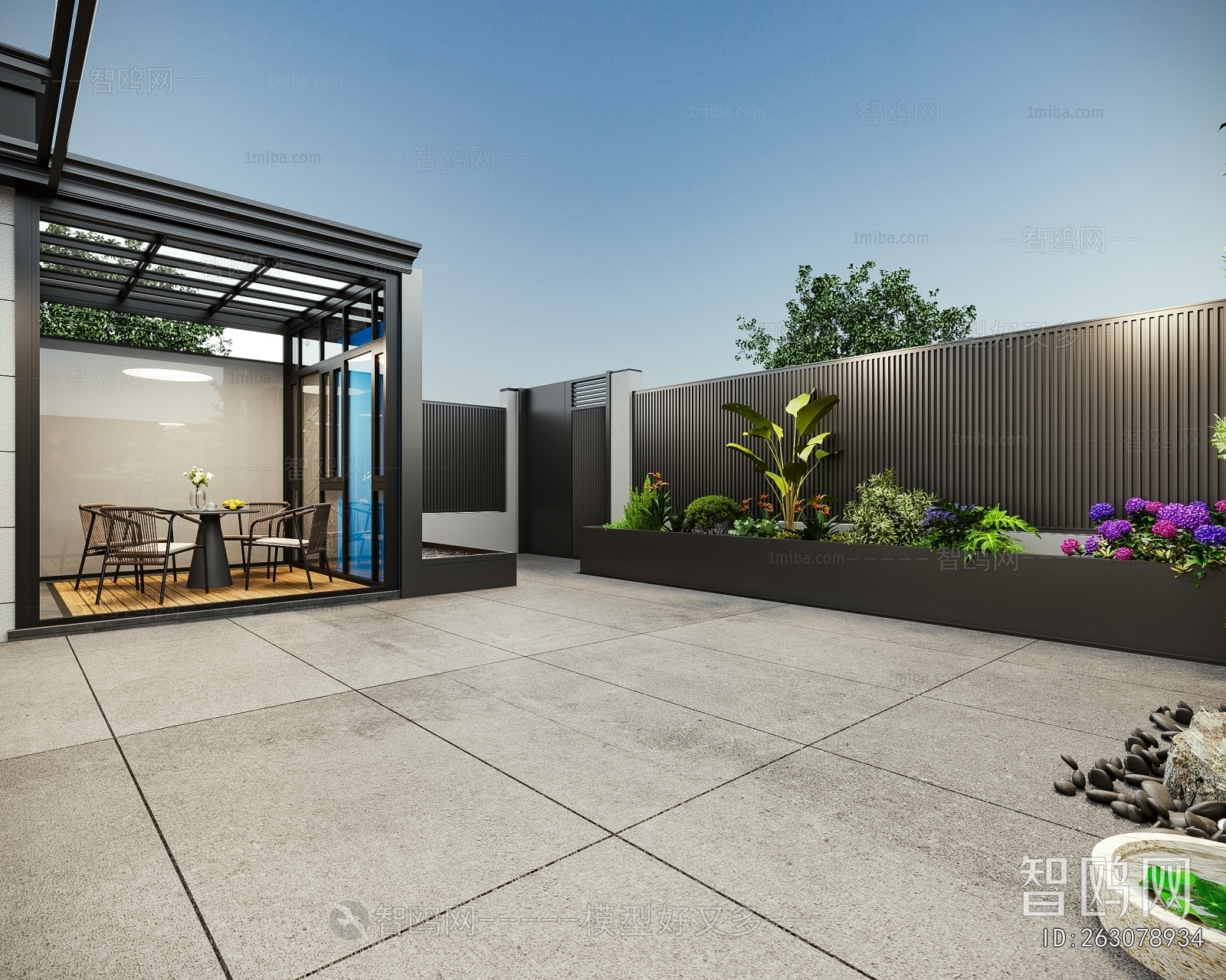 Modern Courtyard/landscape