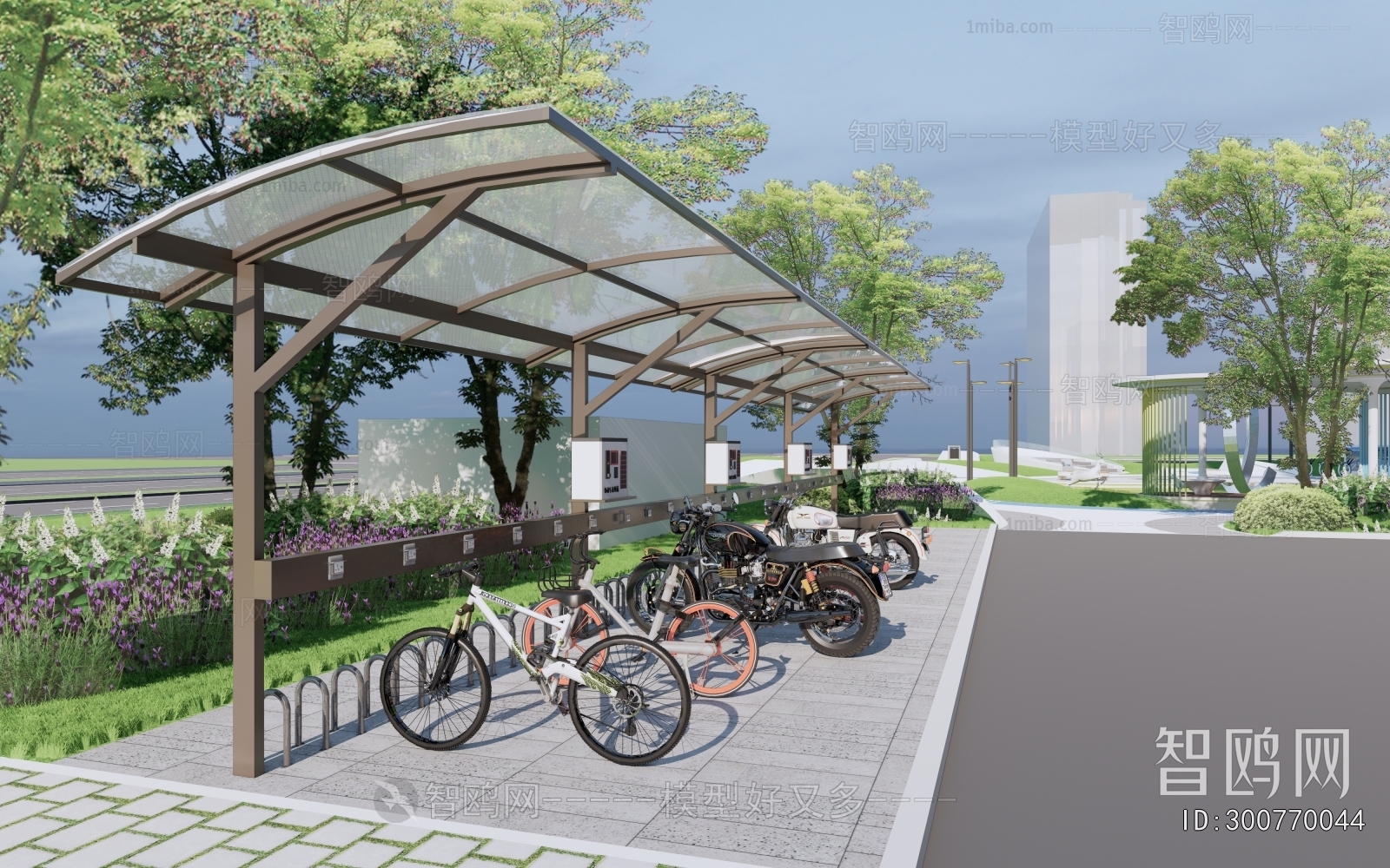 Modern Outdoor Parking Lot