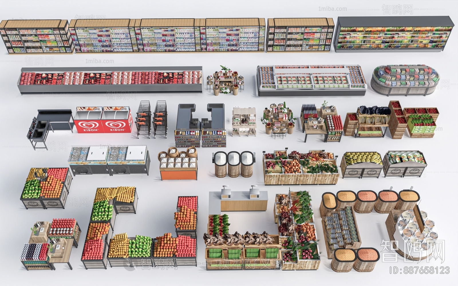 Modern Supermarket Shelf