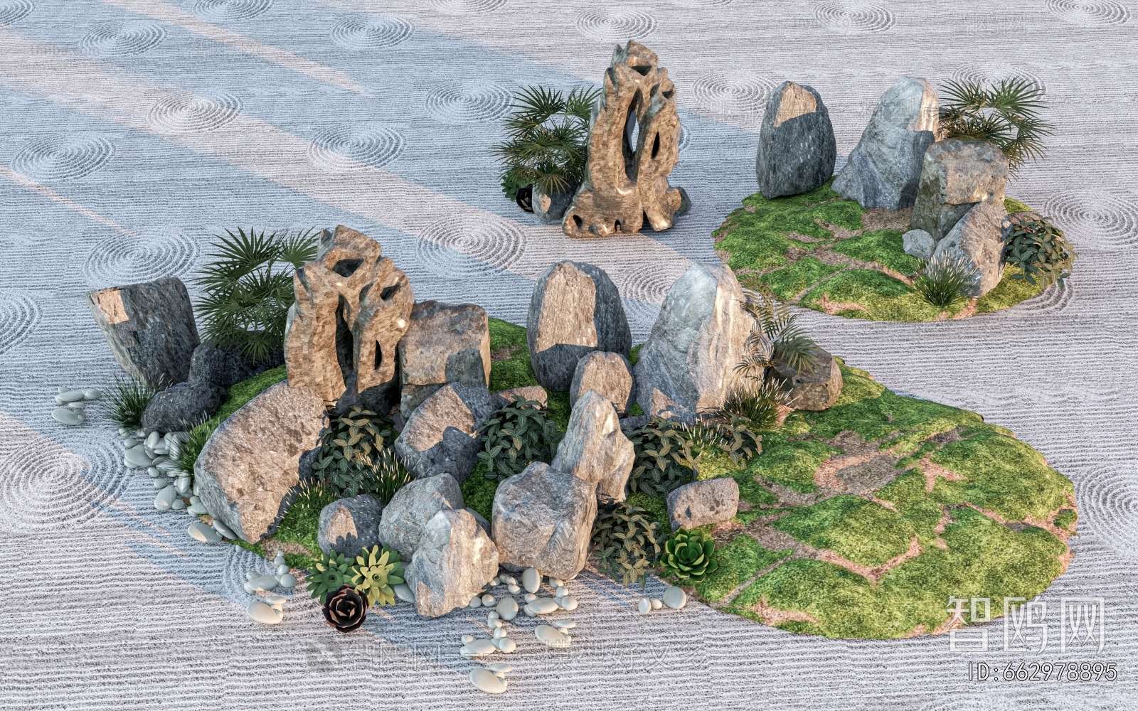 New Chinese Style Rockery Waterscape
