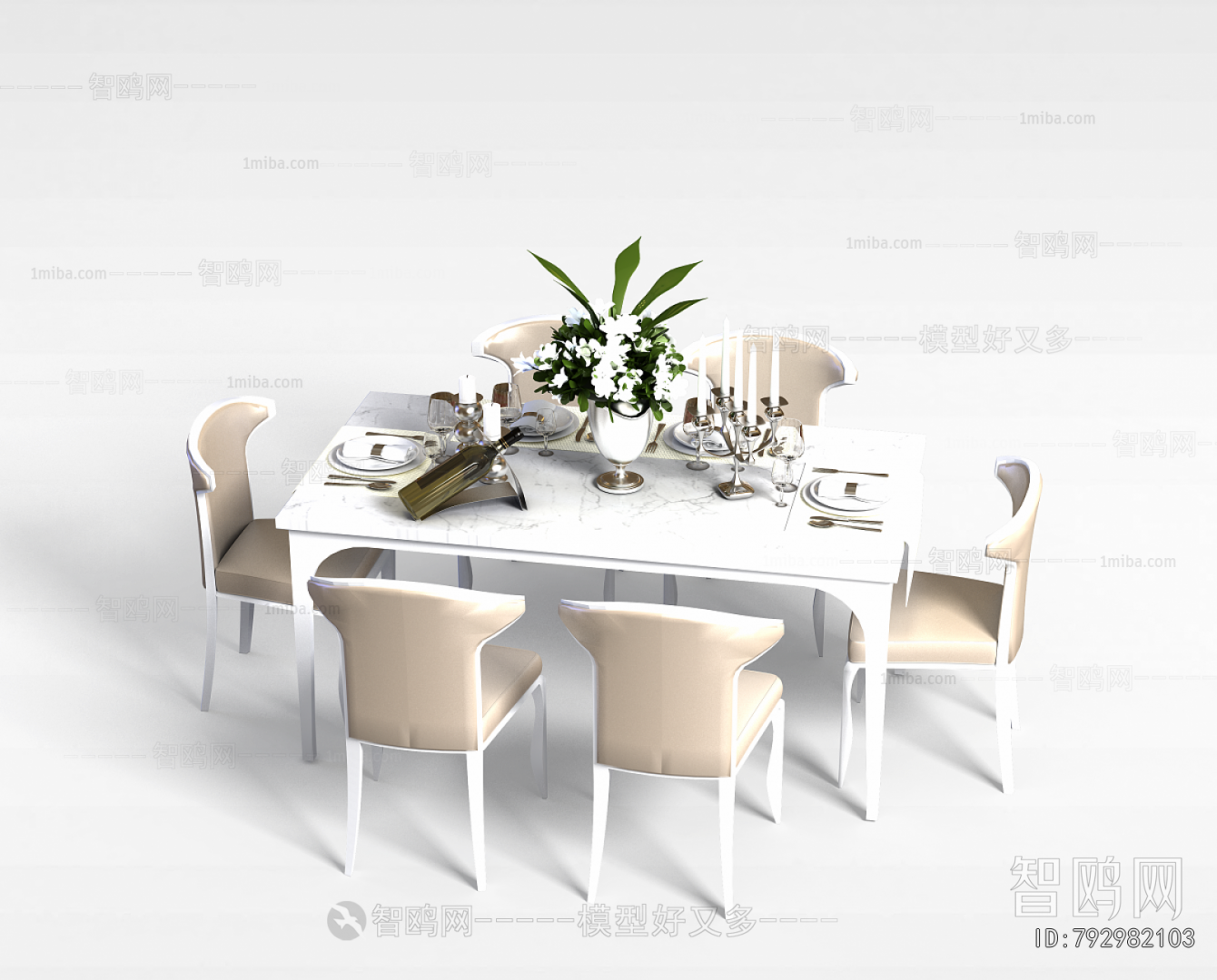 European Style Dining Table And Chairs