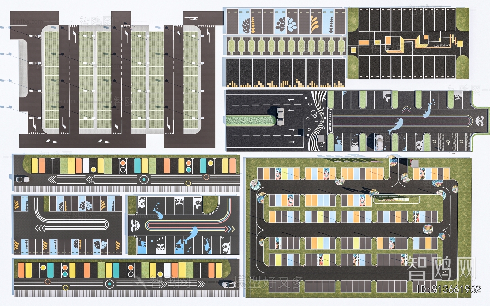 Modern Outdoor Parking Lot