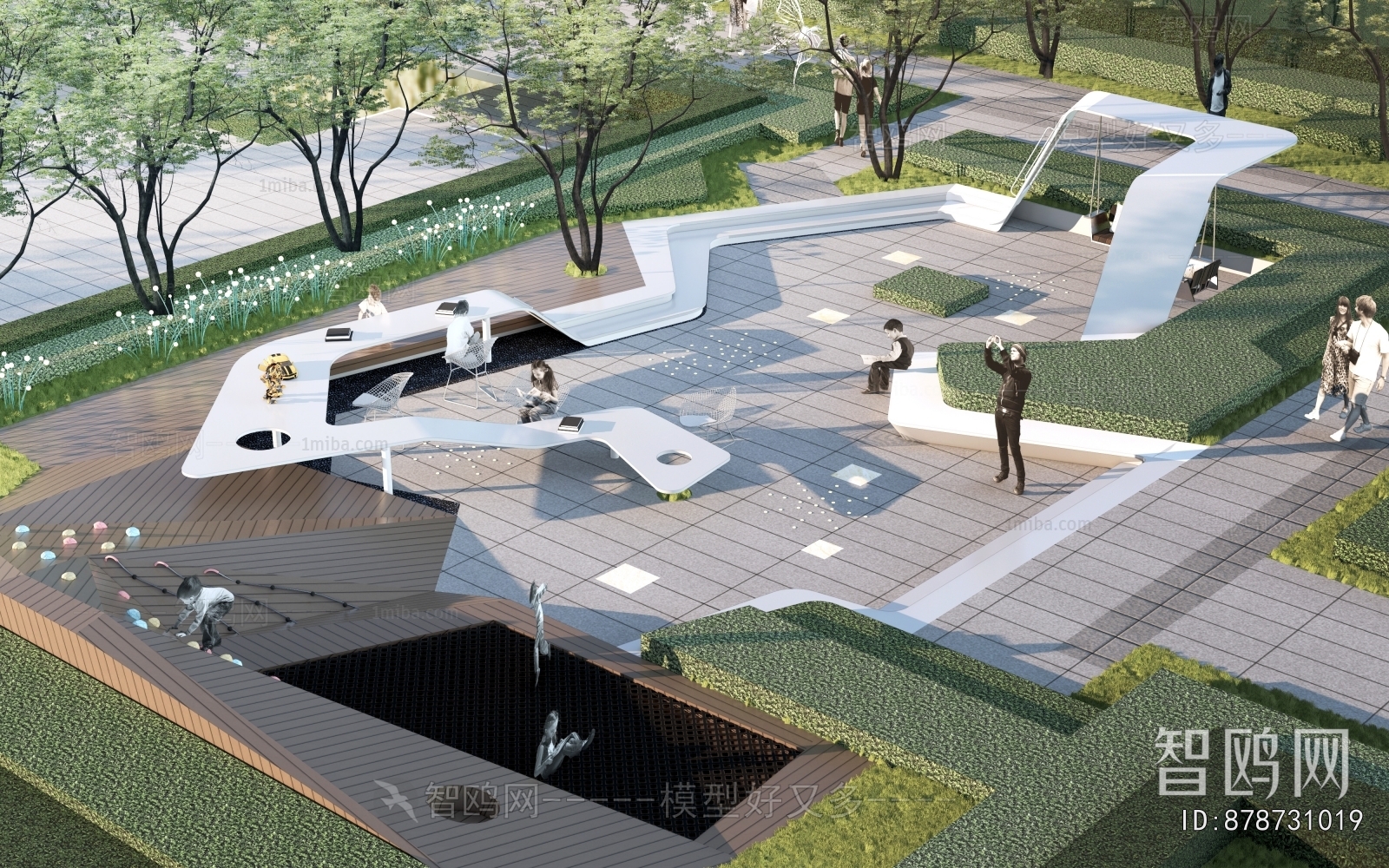 Modern Park Landscape