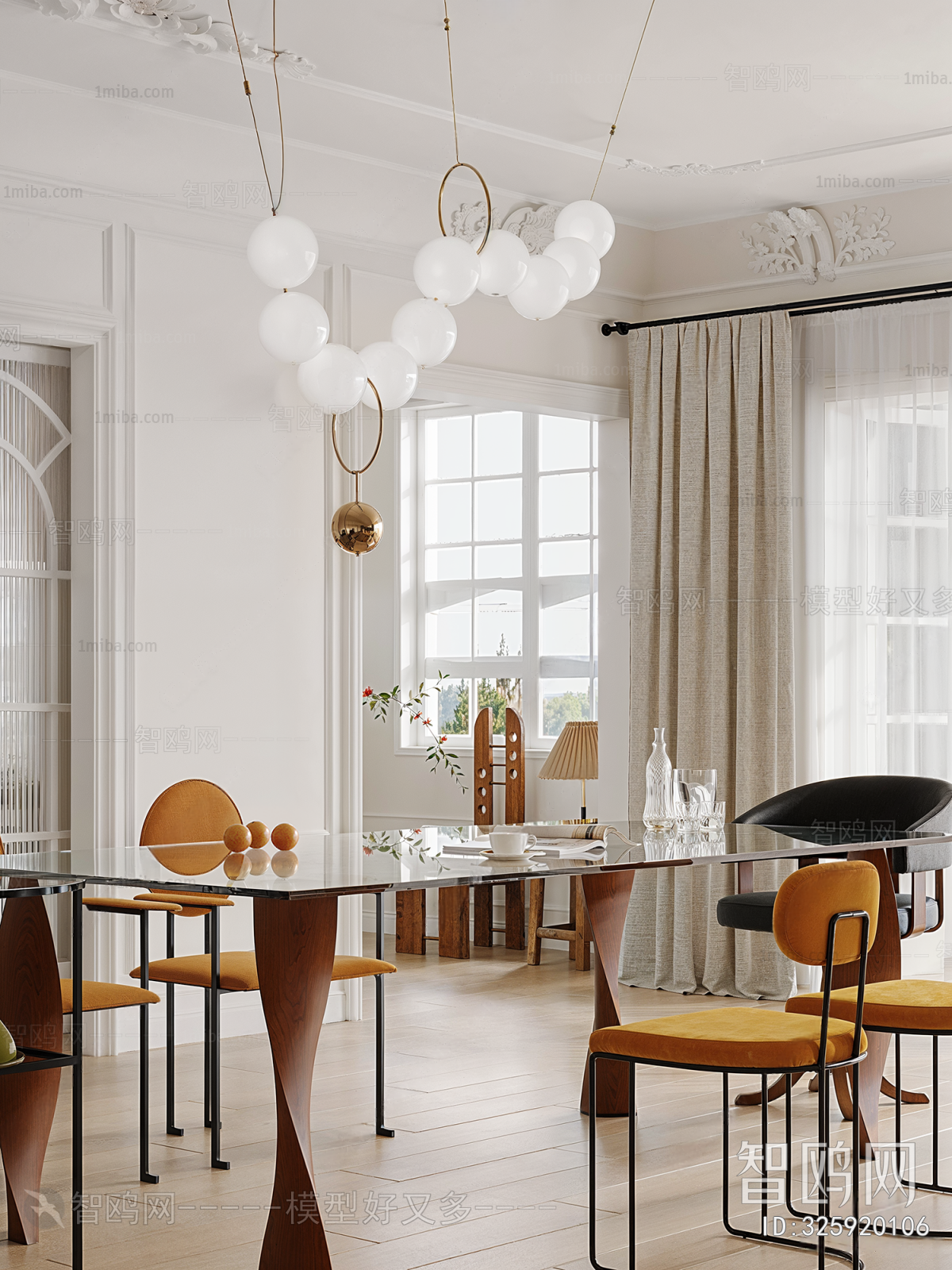 Simple European Style Dining Room