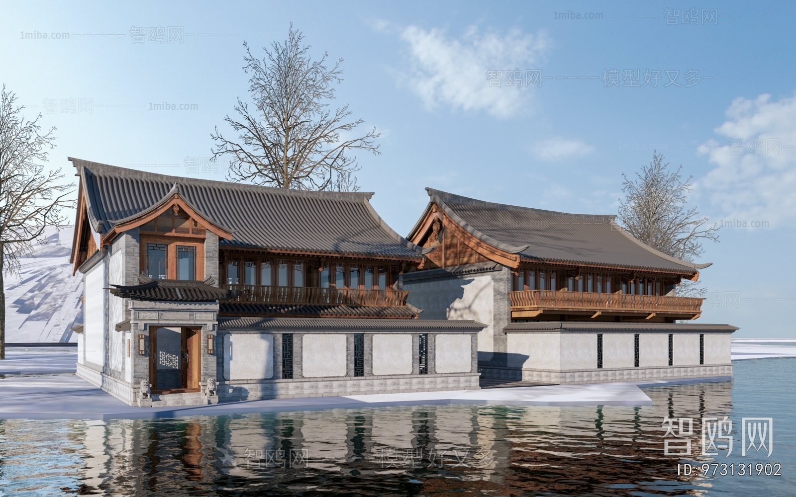 New Chinese Style Appearance Of Commercial Building