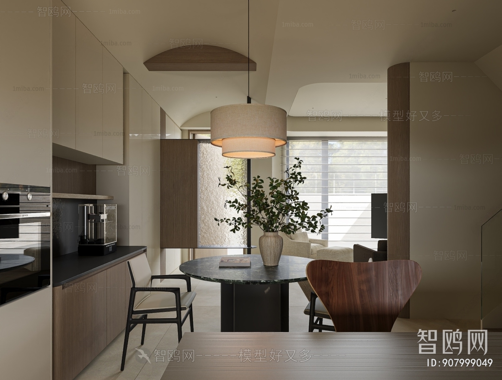 Wabi-sabi Style Dining Room