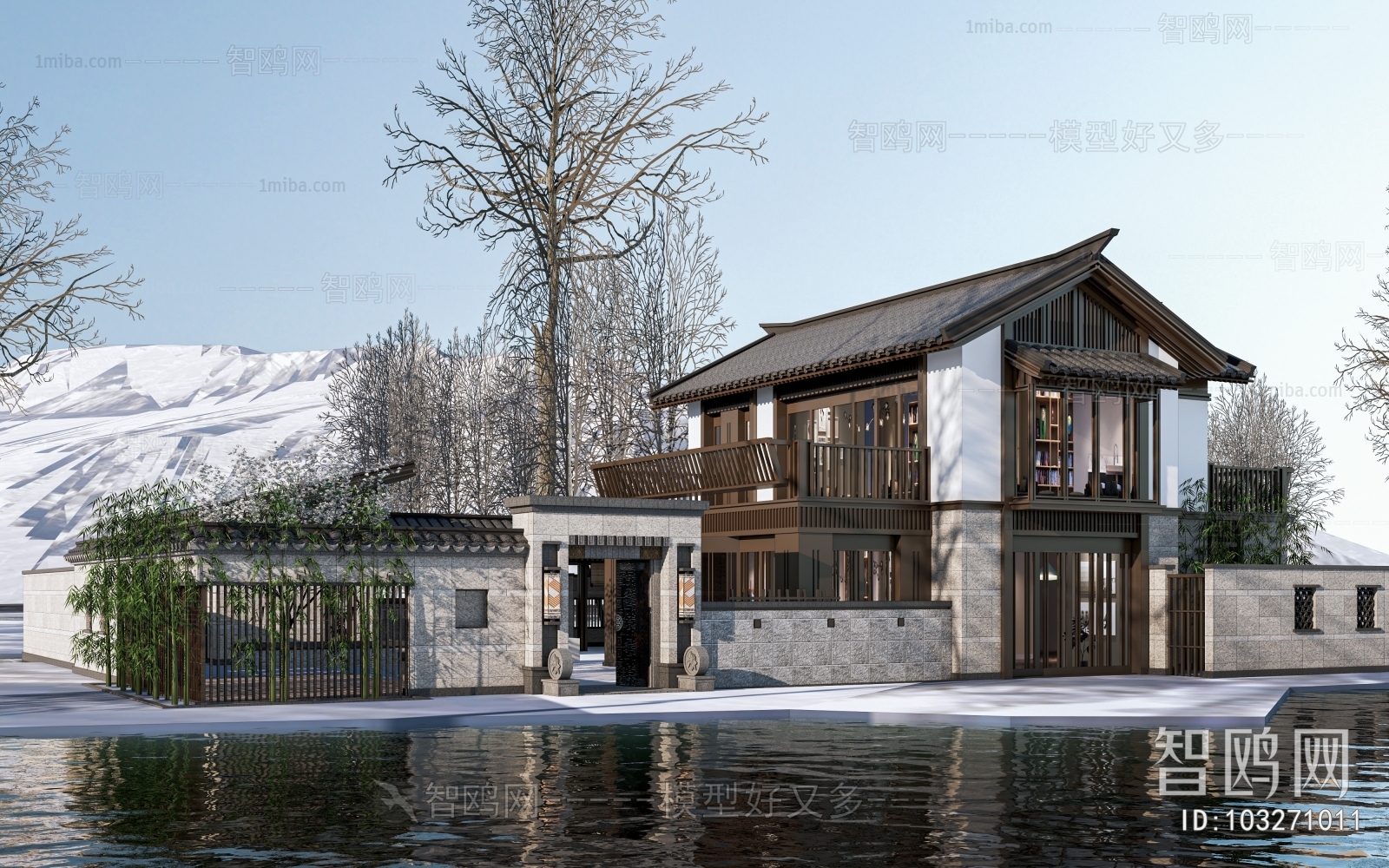 New Chinese Style Appearance Of Commercial Building