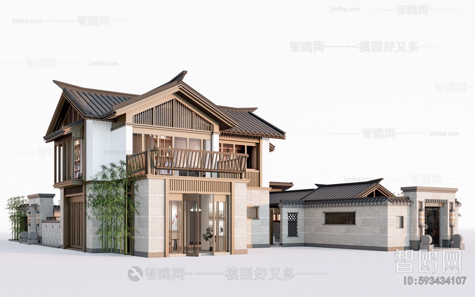 New Chinese Style Appearance Of Commercial Building