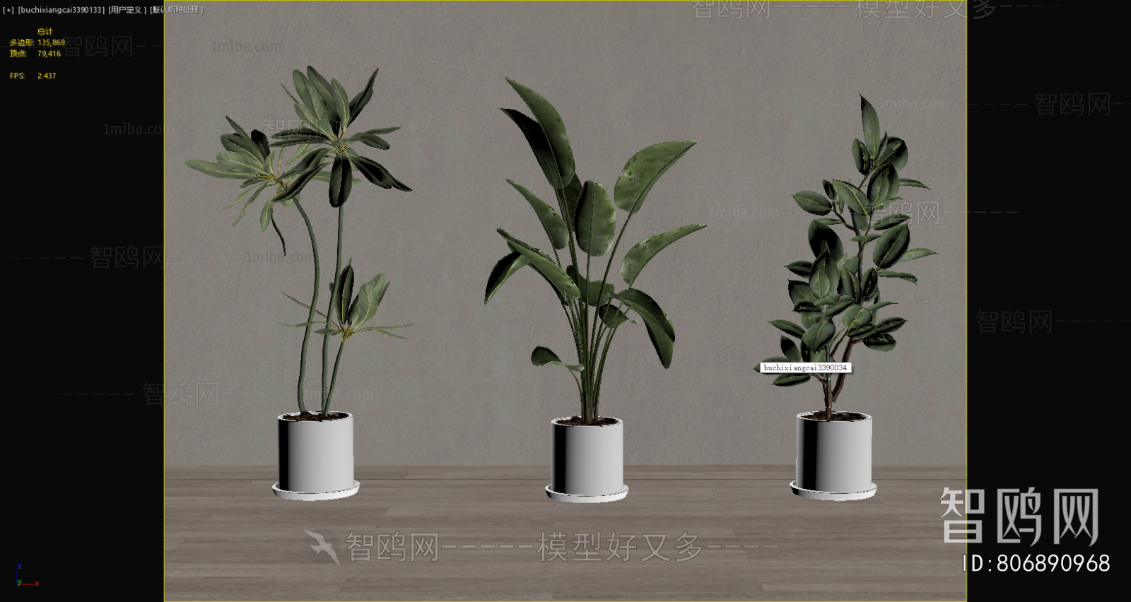Modern Ground Green Plant Potted Plants