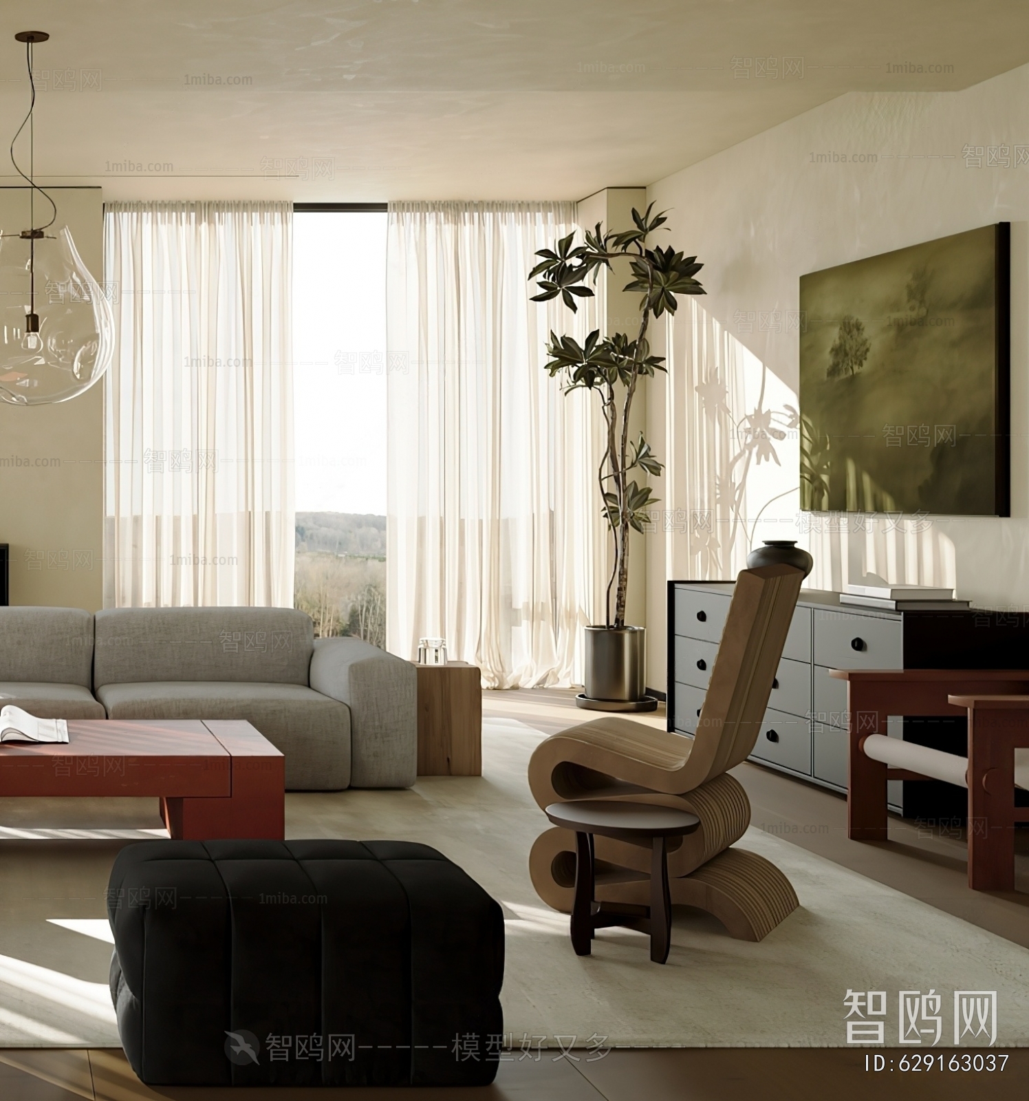 Wabi-sabi Style A Living Room