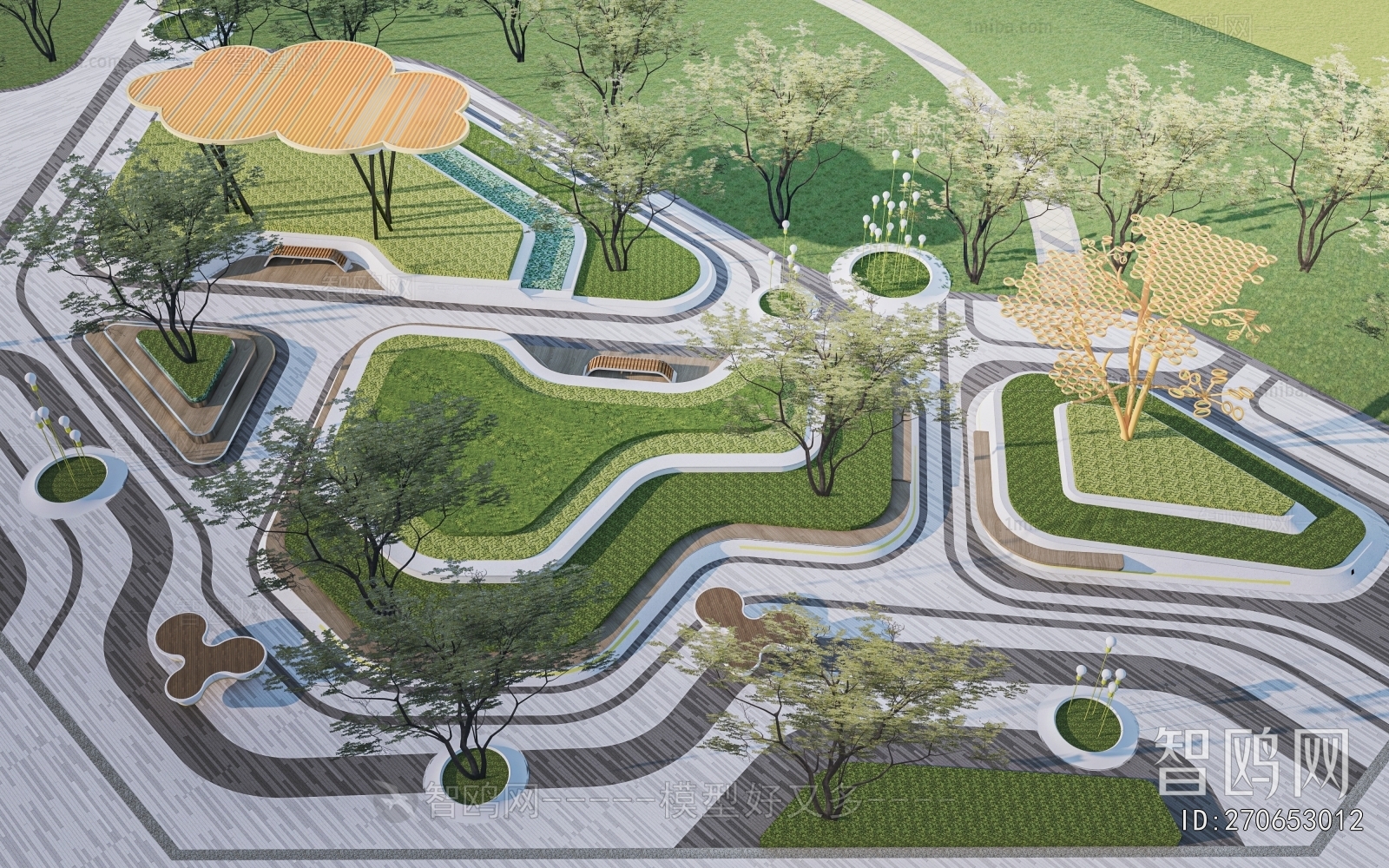 Modern Park Landscape