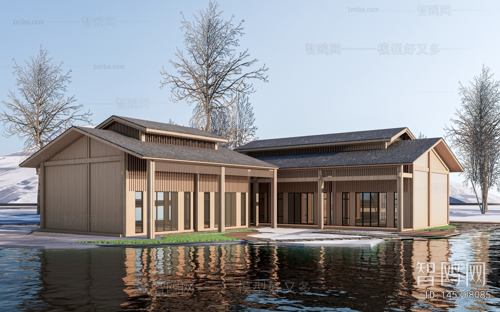 New Chinese Style Appearance Of Commercial Building