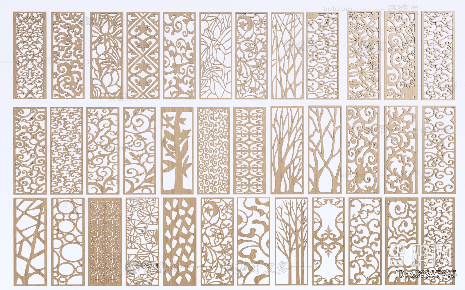 New Chinese Style Wooden Screen Partition