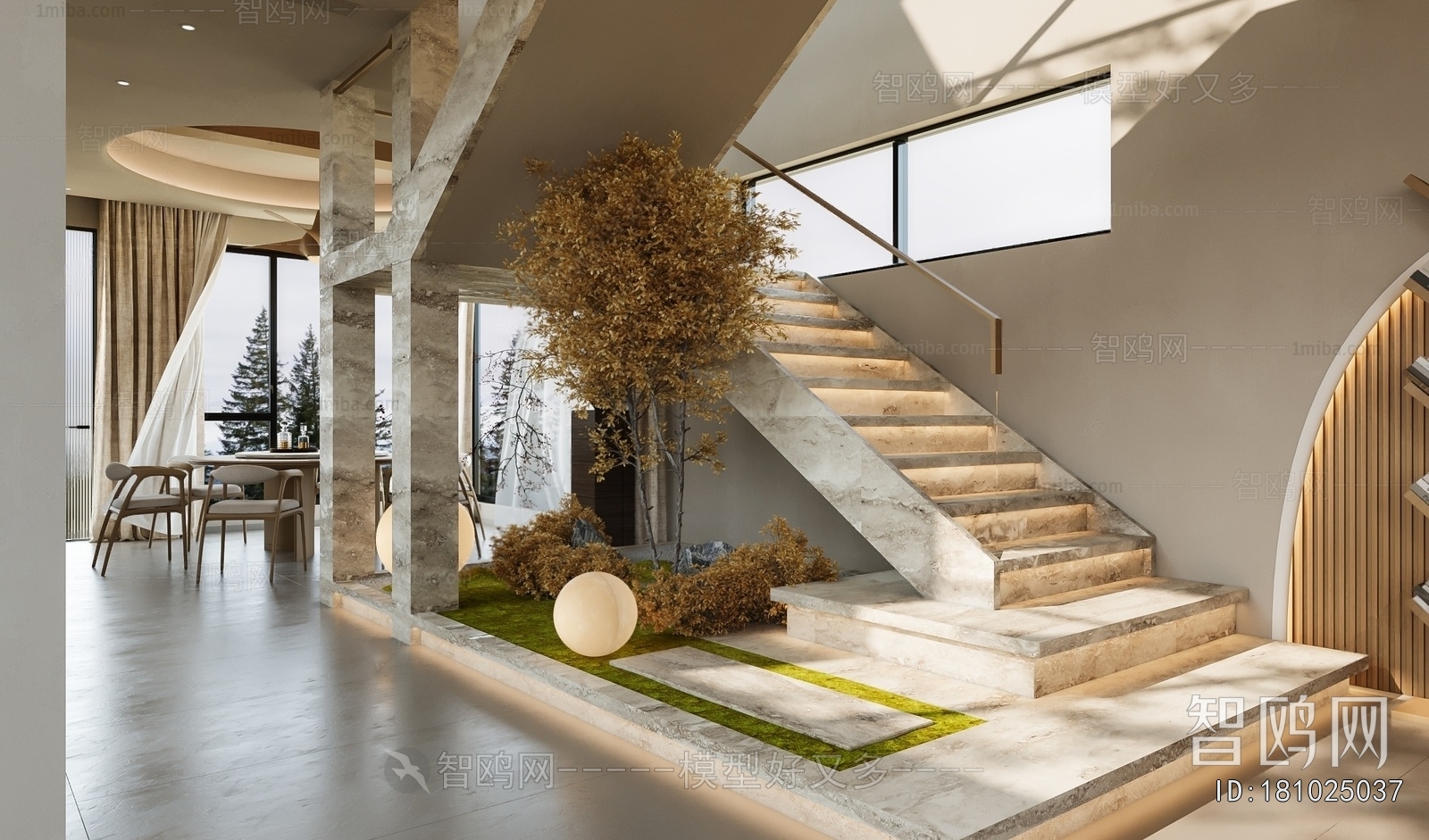 Wabi-sabi Style Stairwell