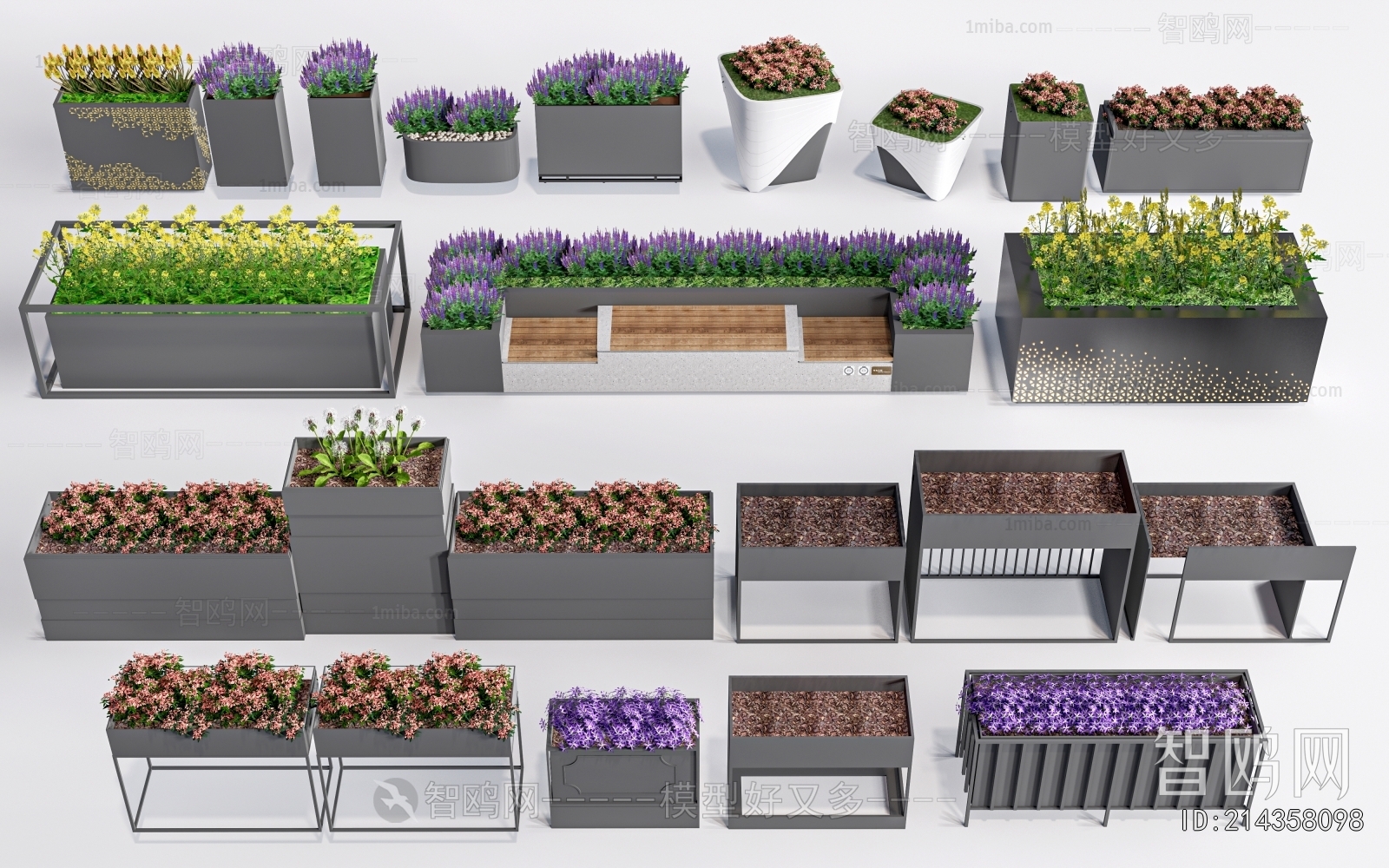 Modern Flower Bed, Flower Bowl, Flower Box