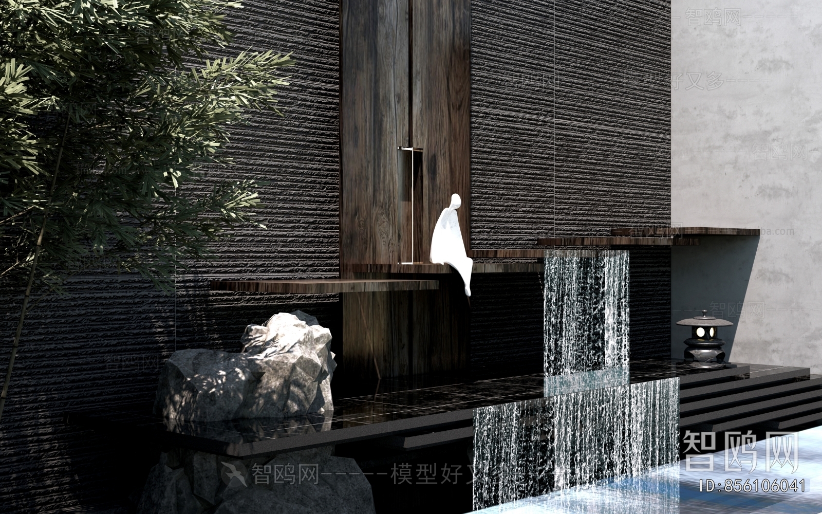 New Chinese Style Rockery Waterscape