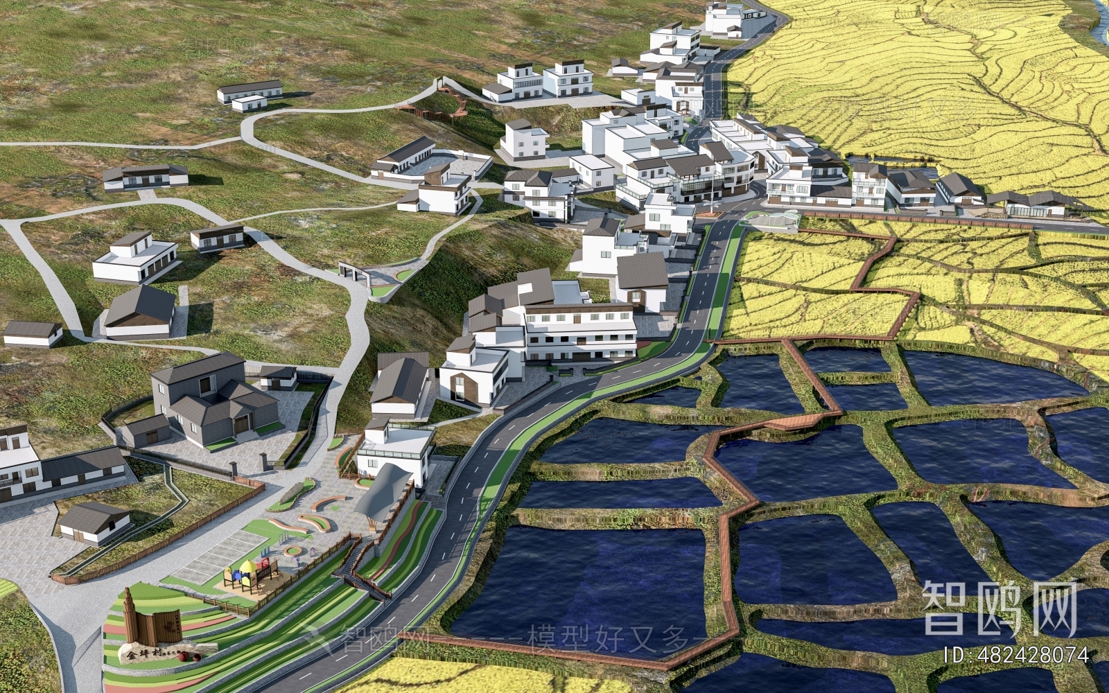 Modern Architectural Bird's-eye View Planning