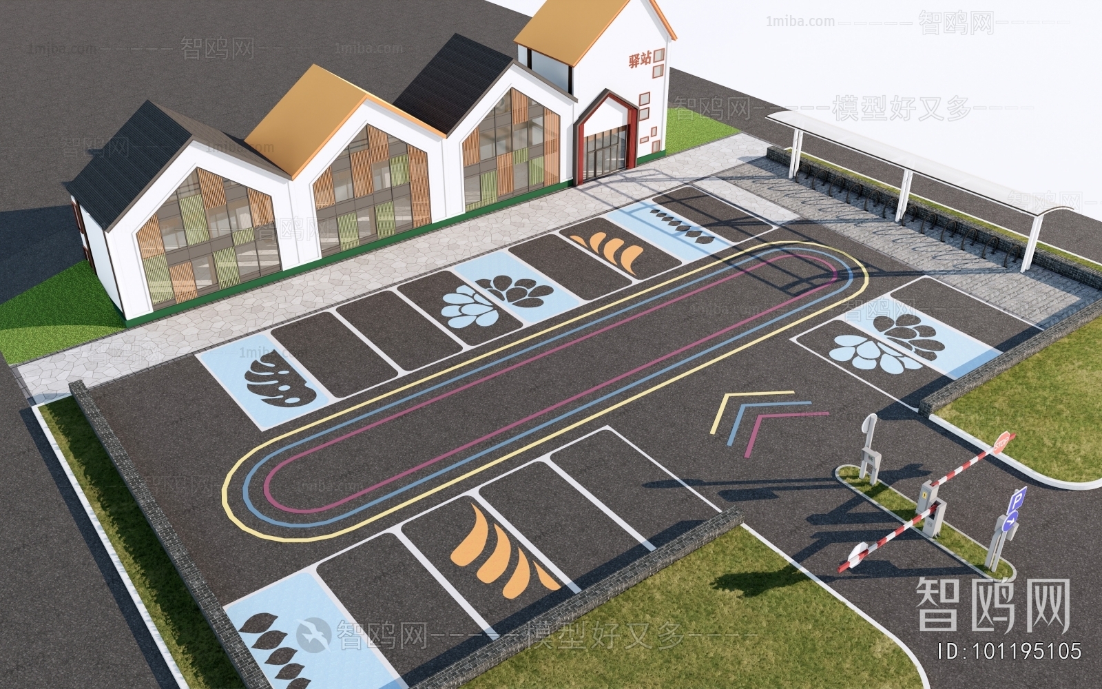 Modern Outdoor Parking Lot