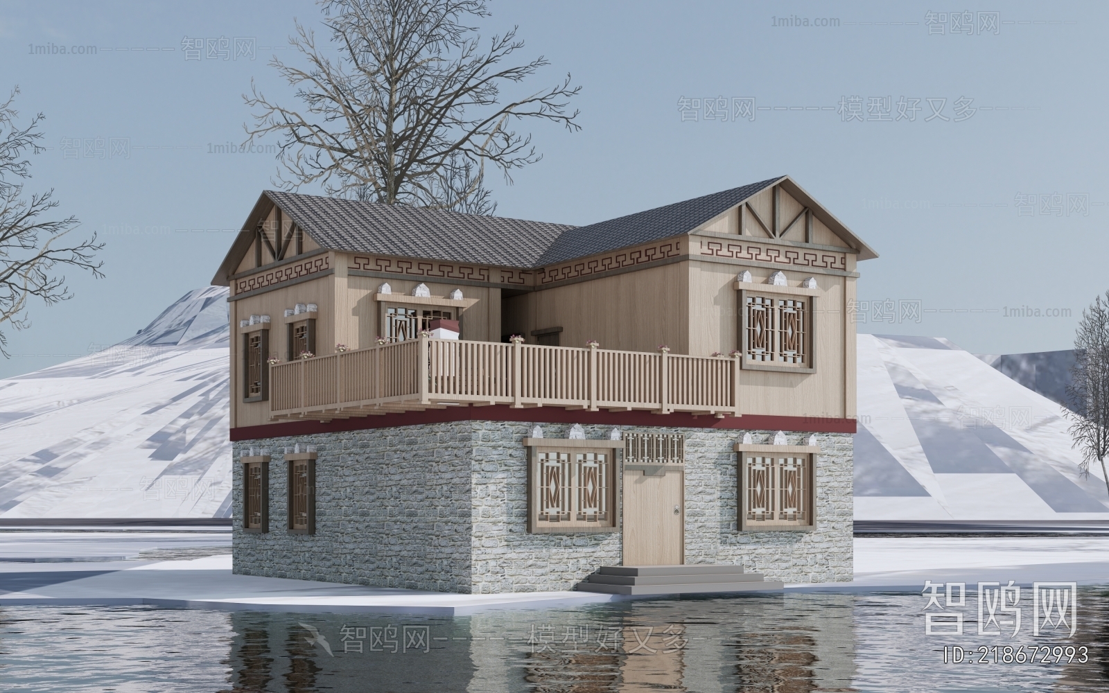 New Chinese Style Appearance Of Commercial Building