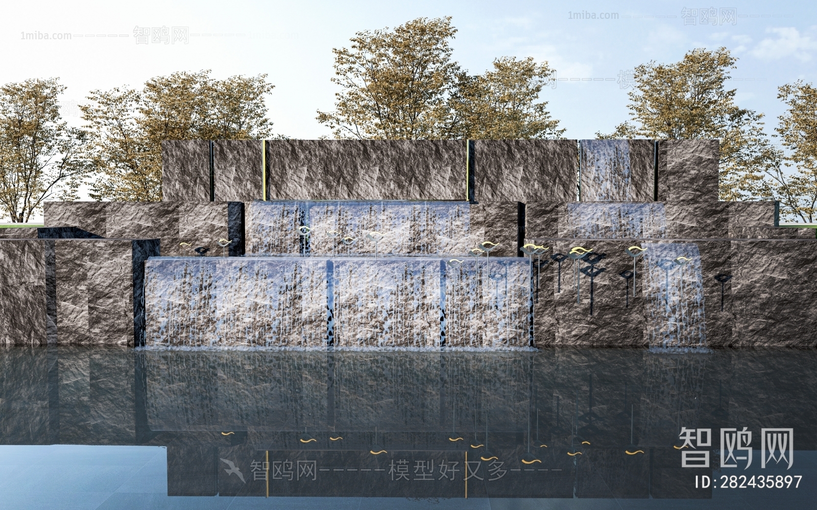 Modern Rockery Waterscape