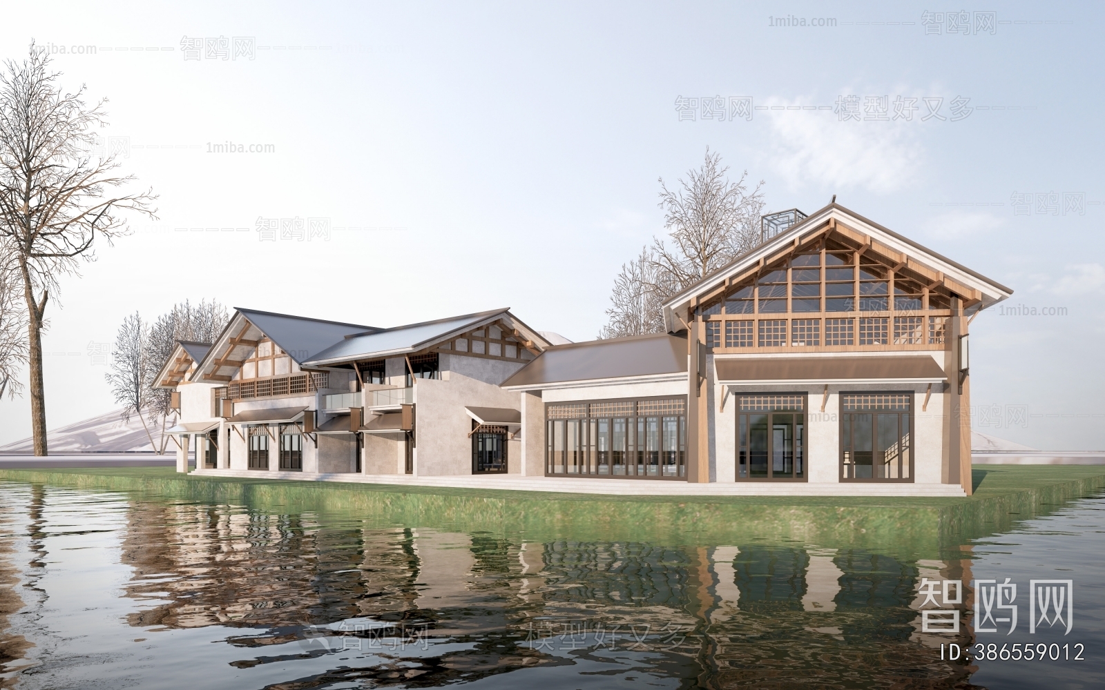 New Chinese Style Appearance Of Commercial Building