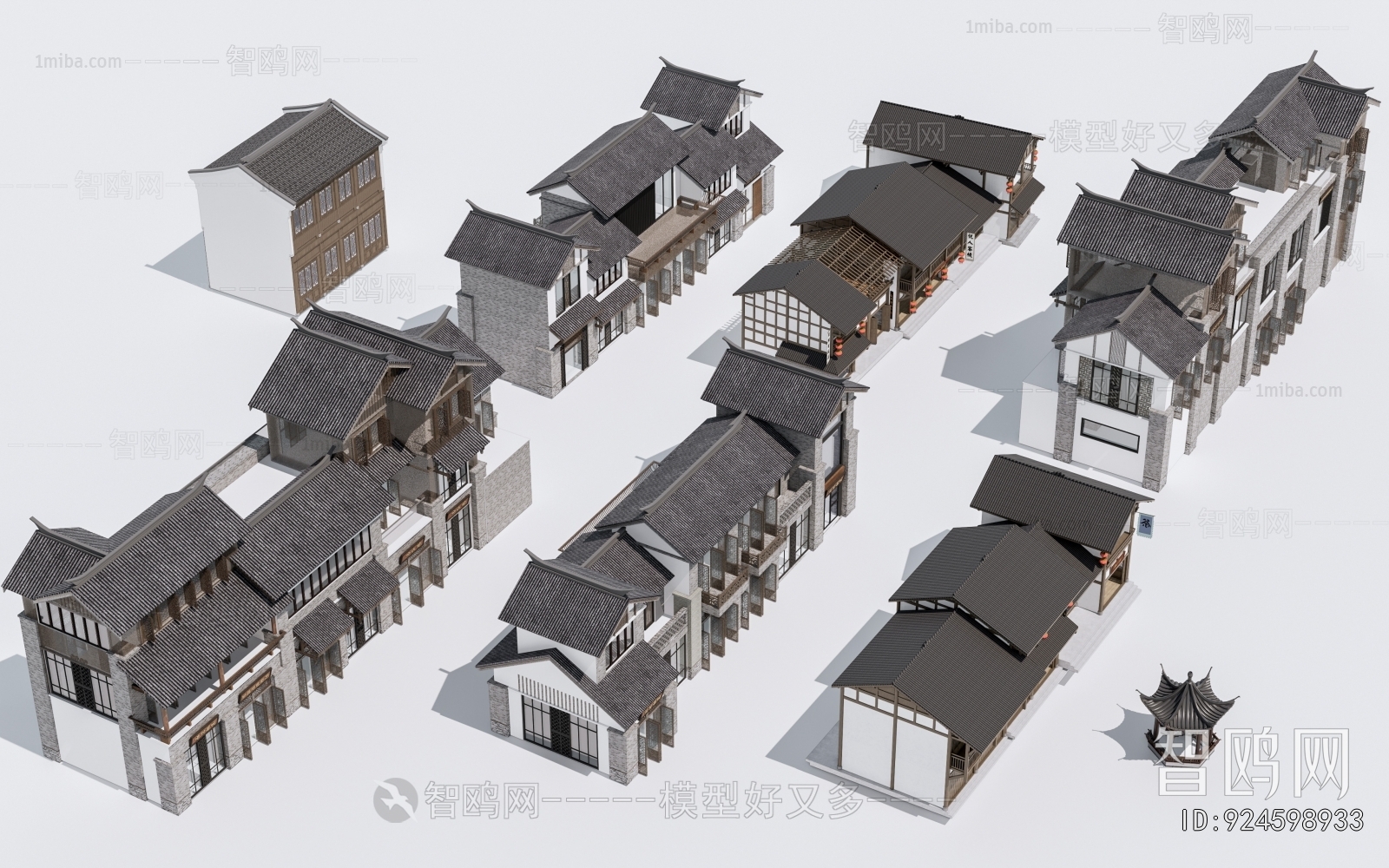 New Chinese Style Appearance Of Commercial Building