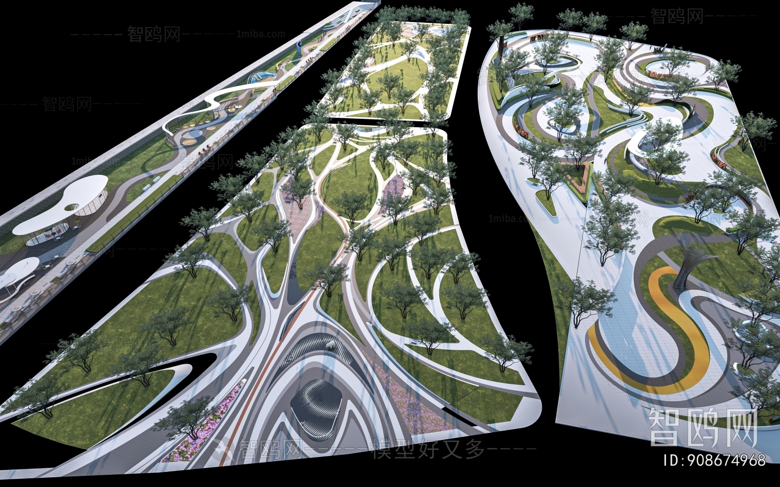 Modern Park Landscape