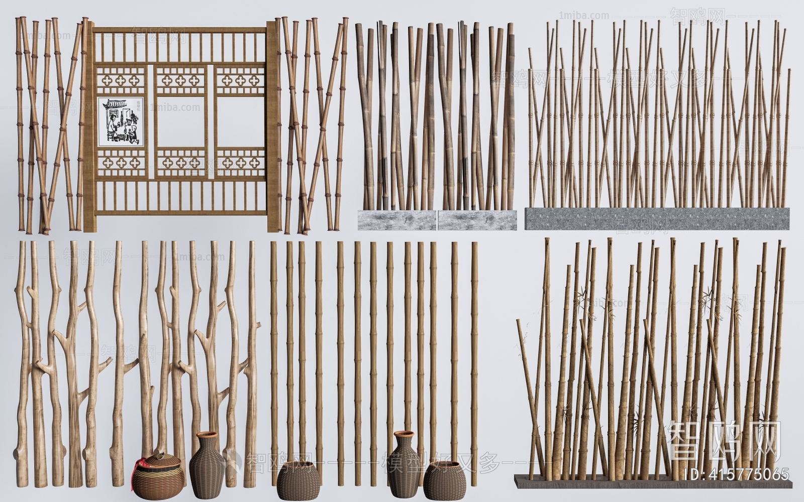 New Chinese Style Wooden Screen Partition