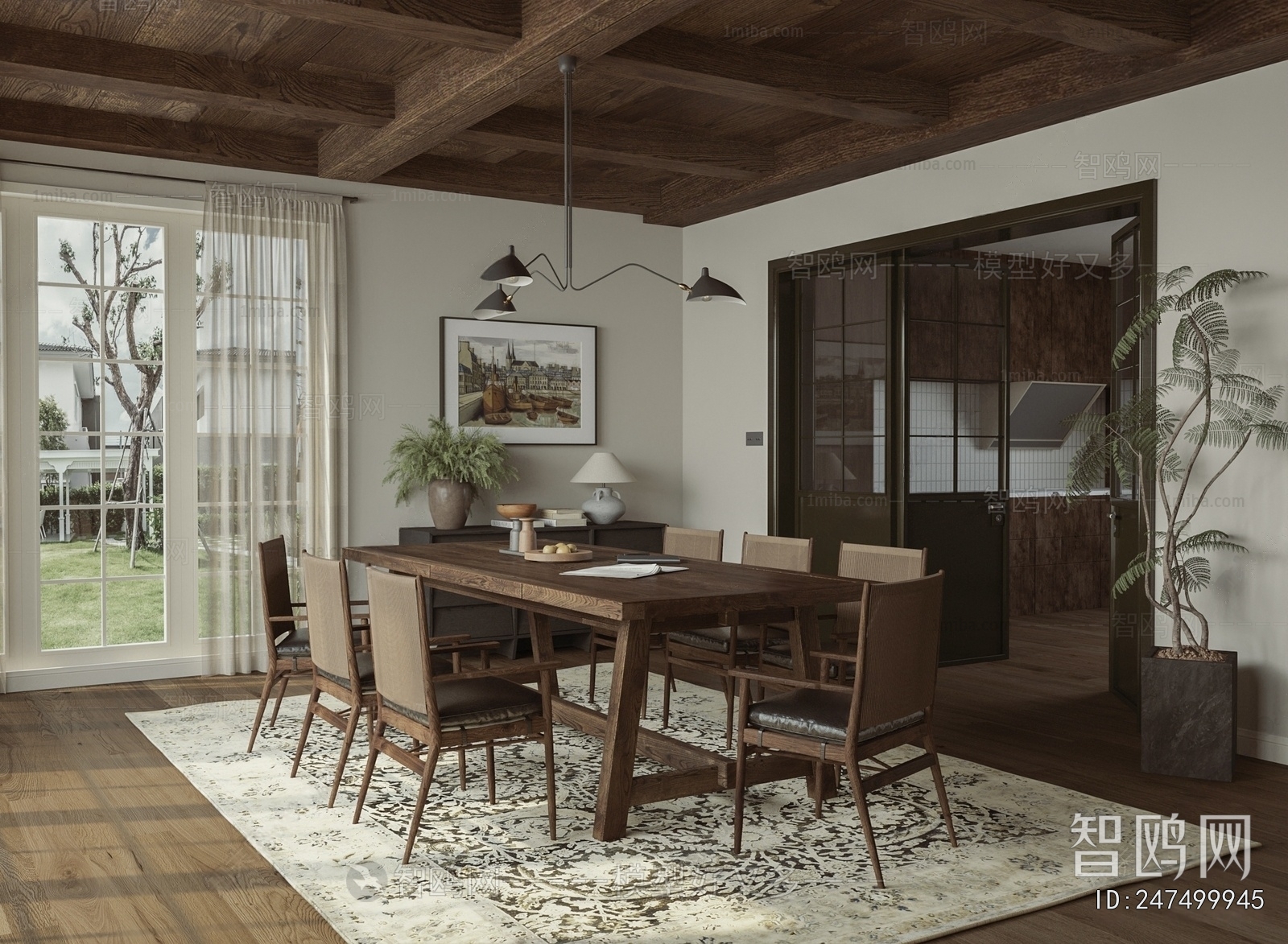 Wabi-sabi Style Dining Room