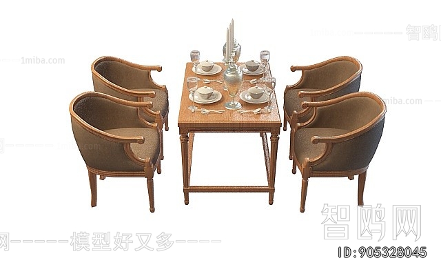 European Style Dining Table And Chairs