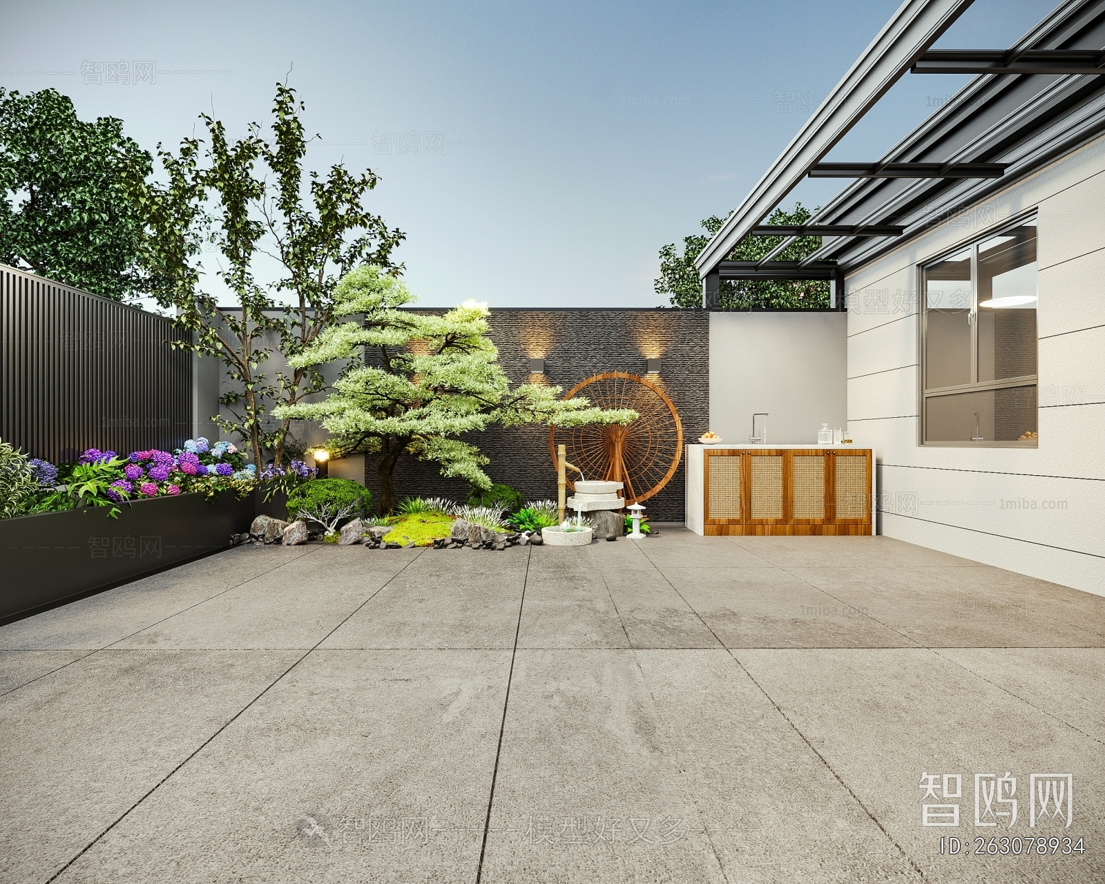 Modern Courtyard/landscape