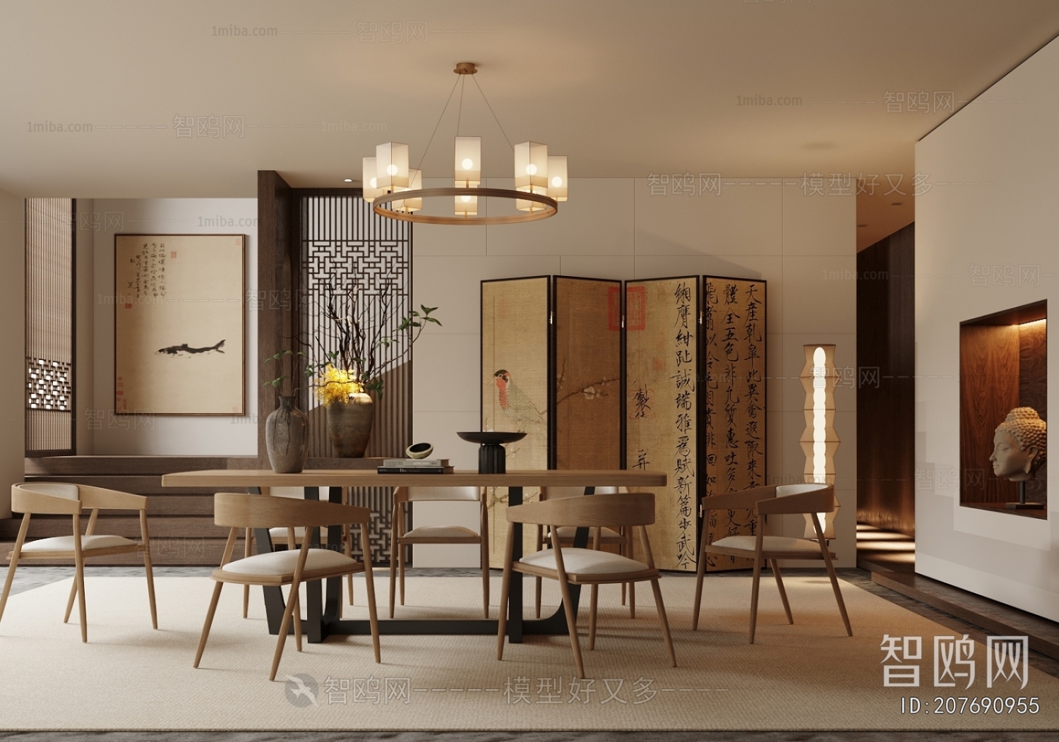 New Chinese Style Dining Room