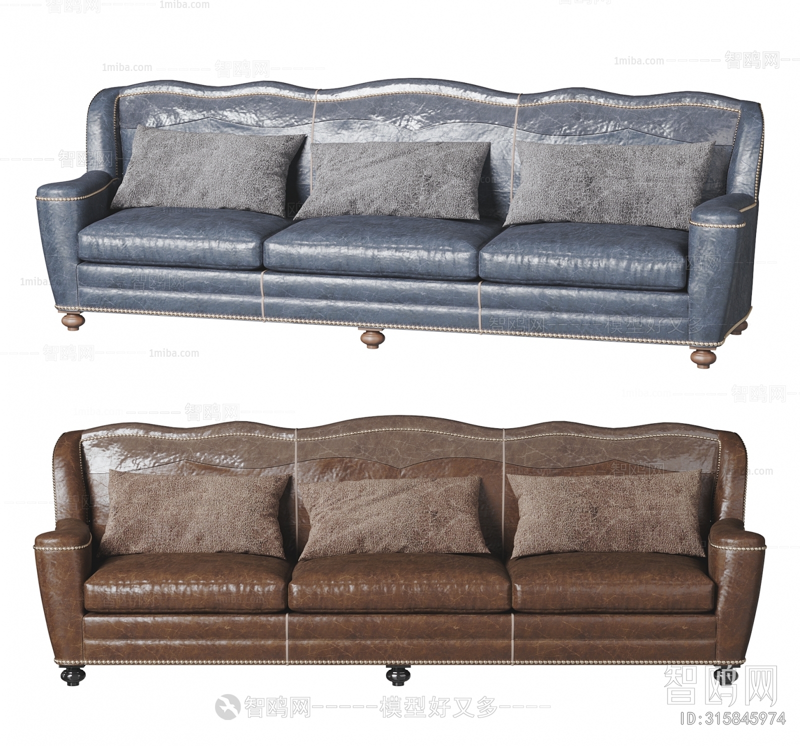 American Style Three-seat Sofa