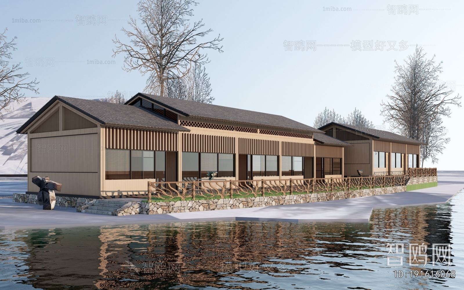 New Chinese Style Appearance Of Commercial Building