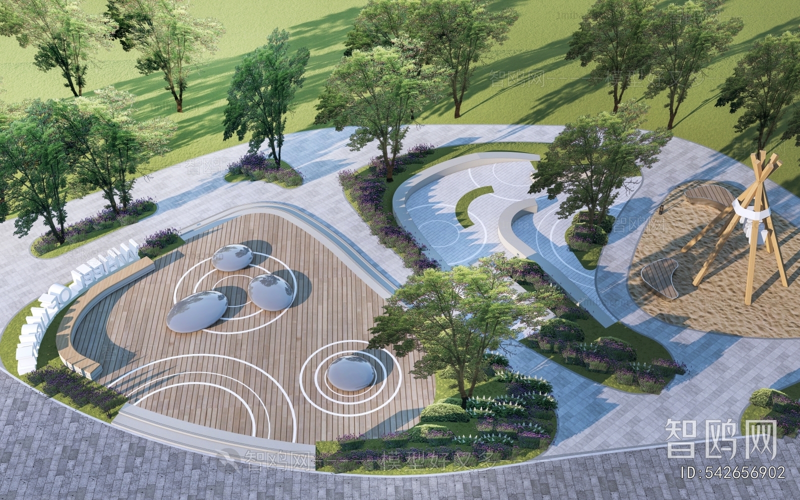 Modern Park Landscape