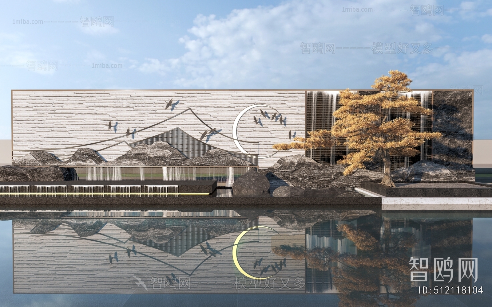 New Chinese Style Landscape Wall