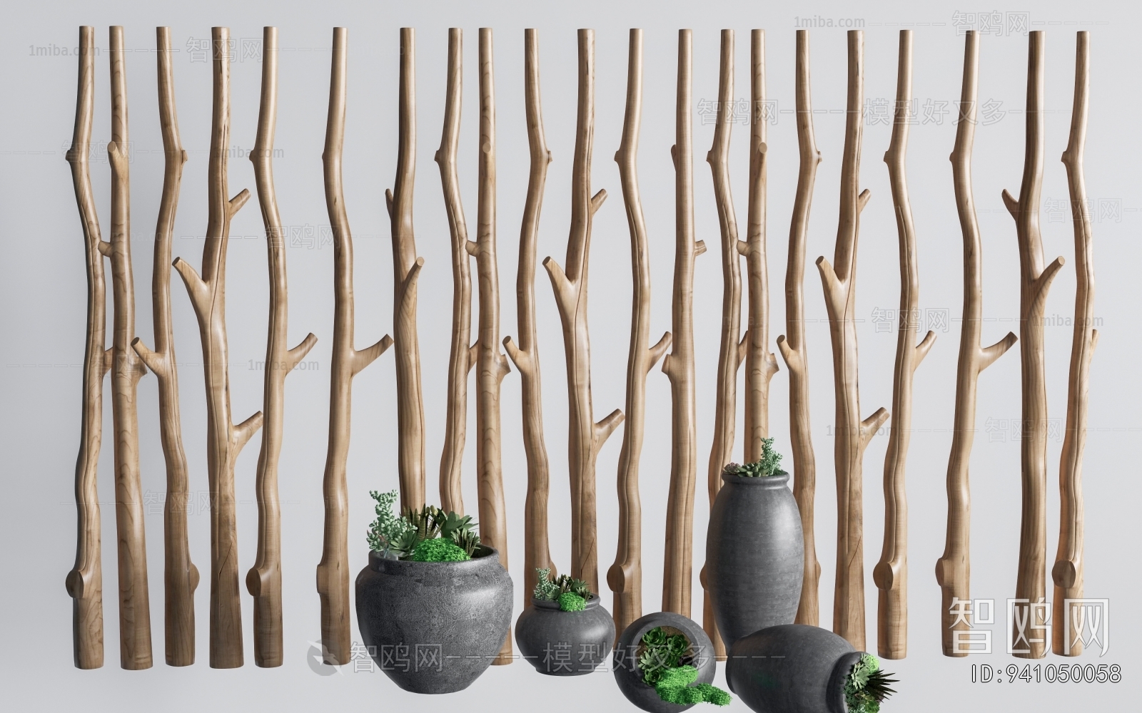 New Chinese Style Wooden Screen Partition