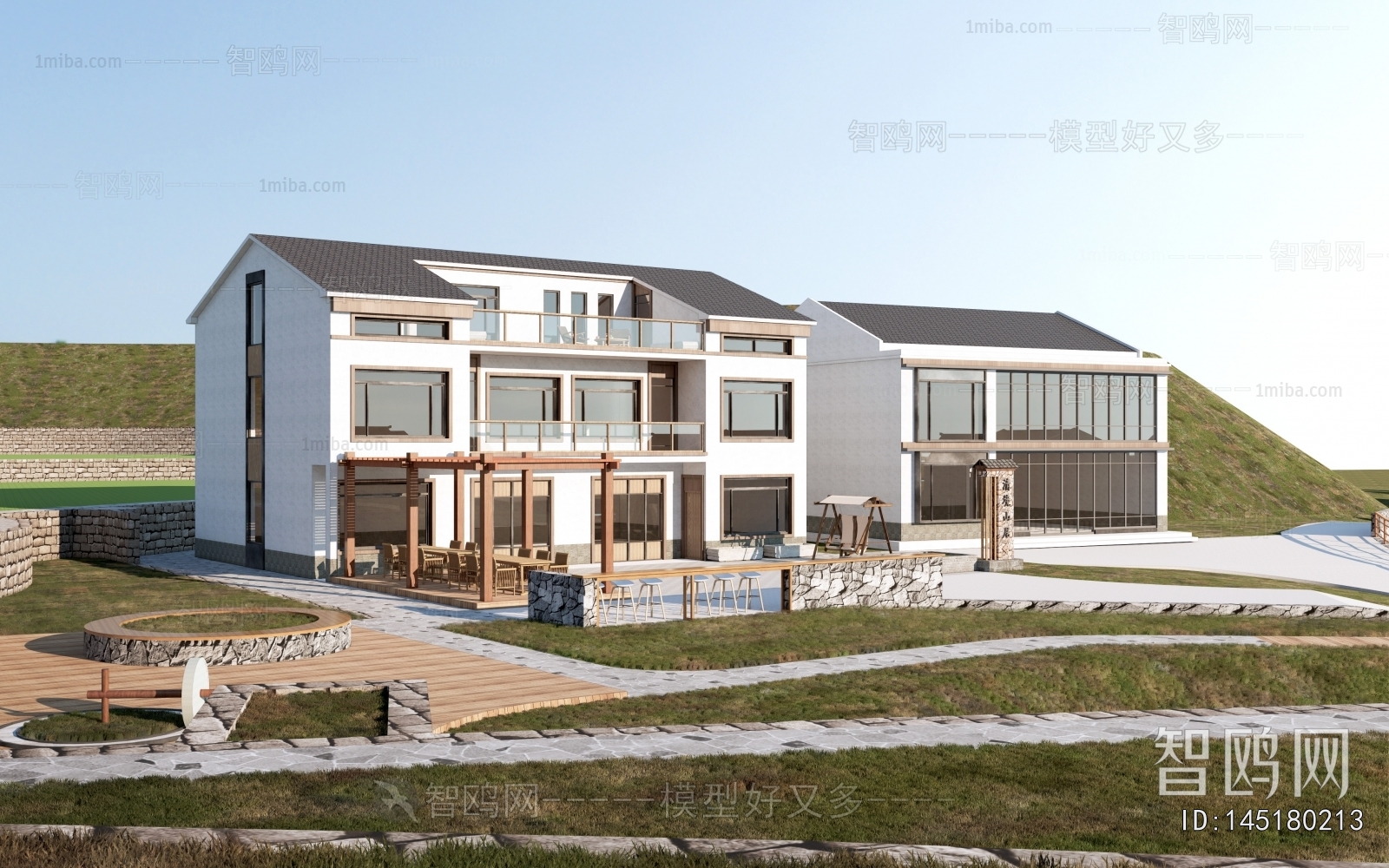 New Chinese Style Appearance Of Commercial Building