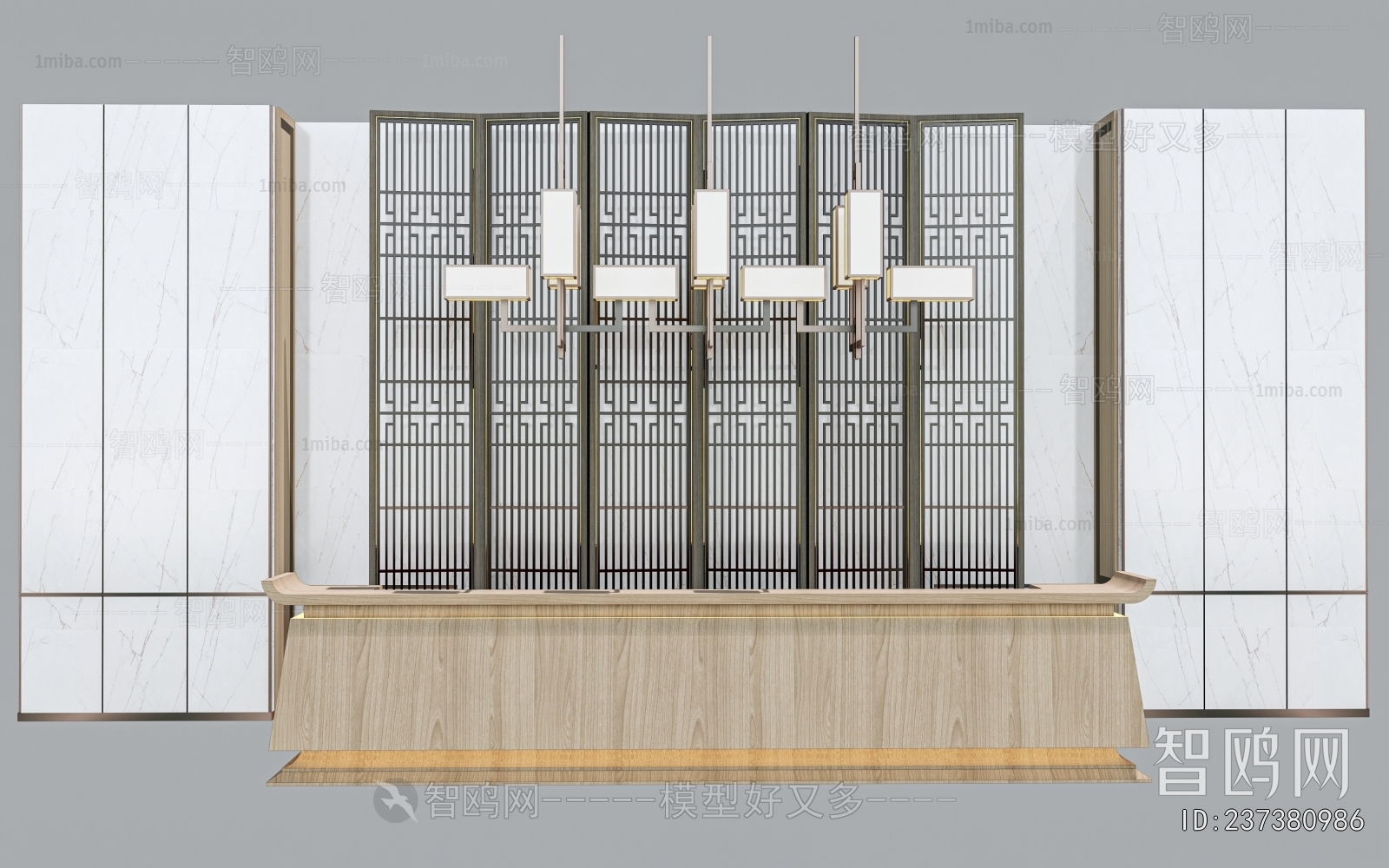New Chinese Style Reception Desk