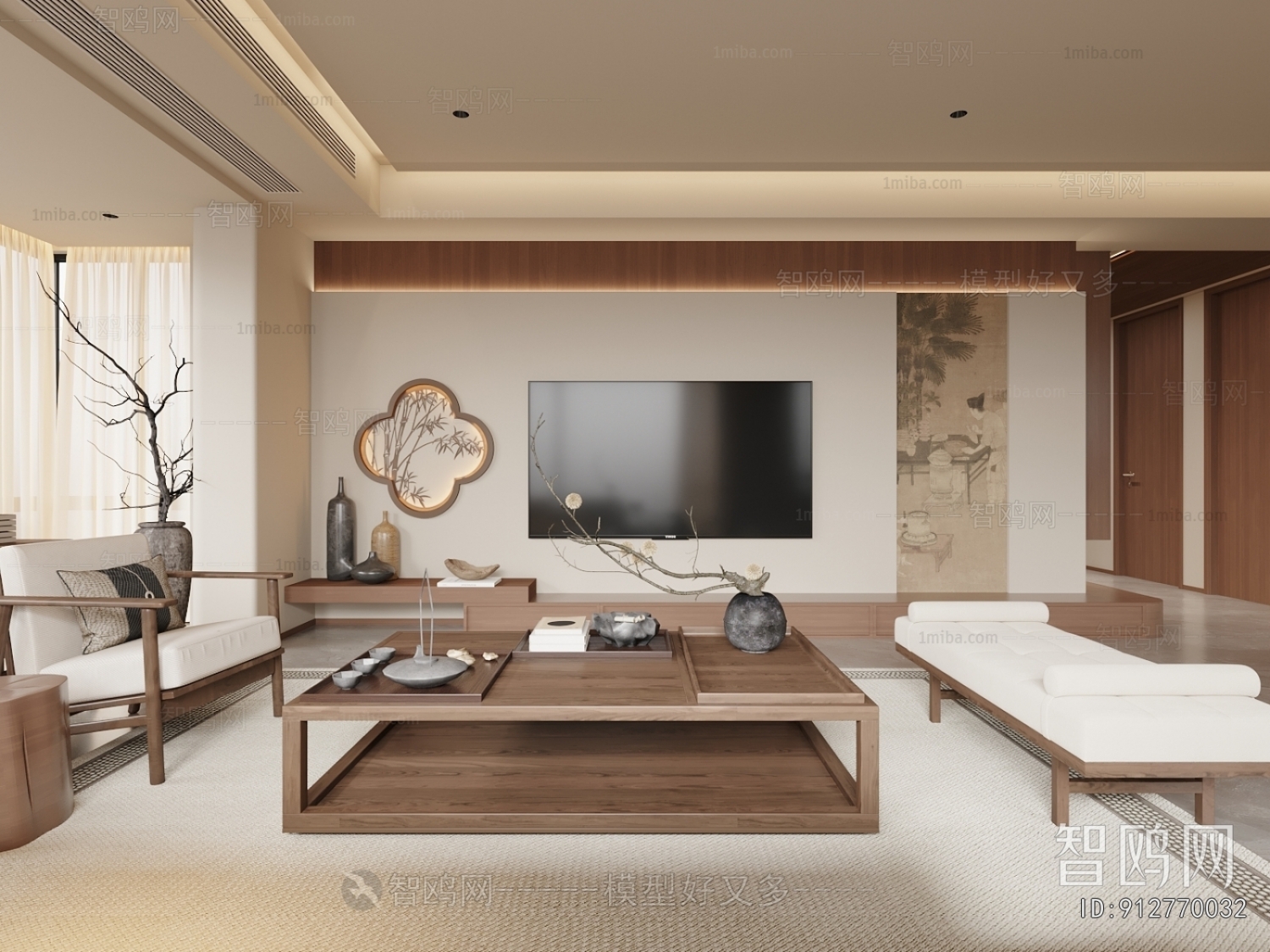 New Chinese Style A Living Room