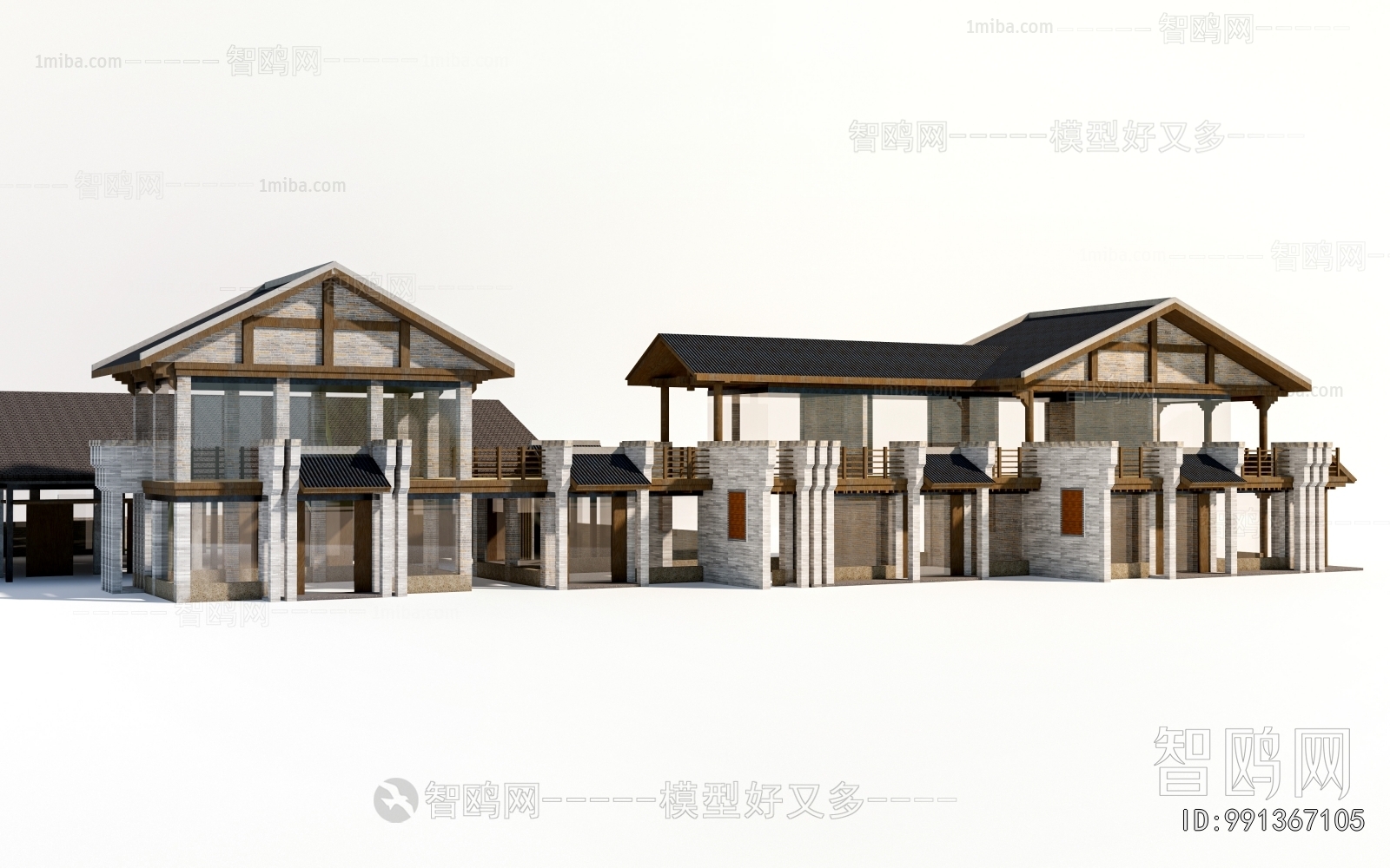 New Chinese Style Appearance Of Commercial Building