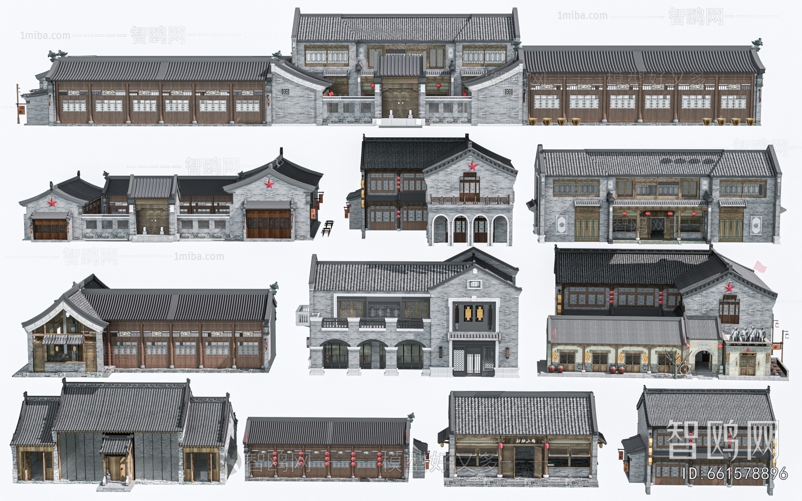 New Chinese Style Appearance Of Commercial Building