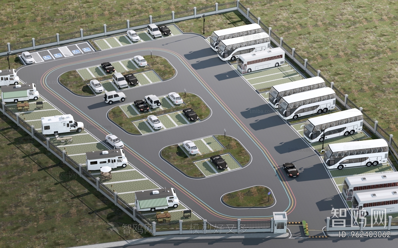 Modern Outdoor Parking Lot